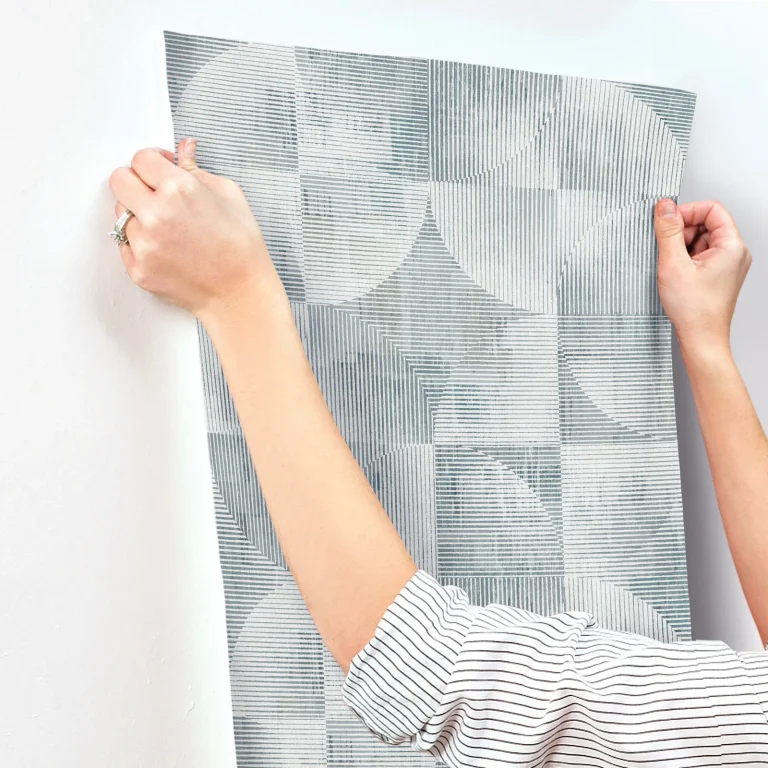 Woodbine Abstract Geometric Wallpaper - Slate — Ảnh 3