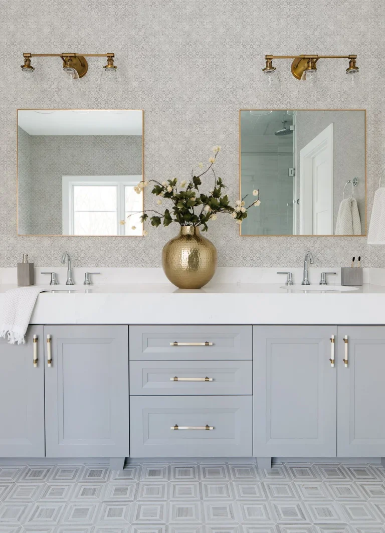 Khauta Floral Geometric Wallpaper - Sterling — Ảnh 4