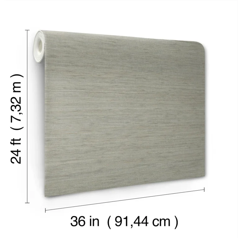 Ronald Redding Painted Hemp Wallpaper - Light Grey — Ảnh 3