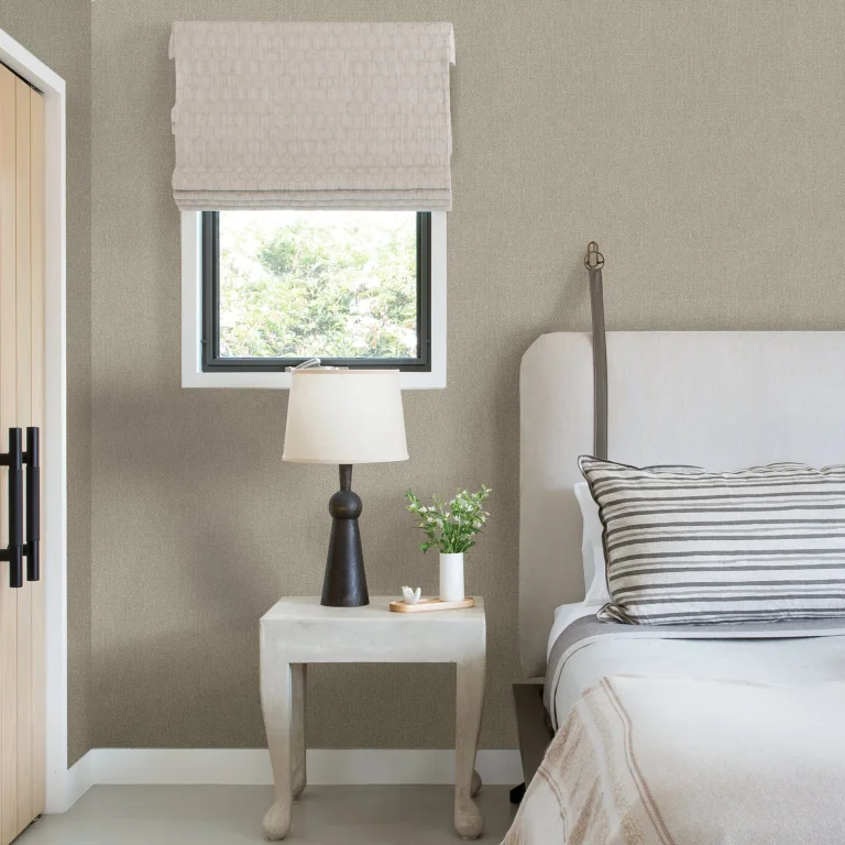 Sydney Faux Linen Wallpaper - Grey