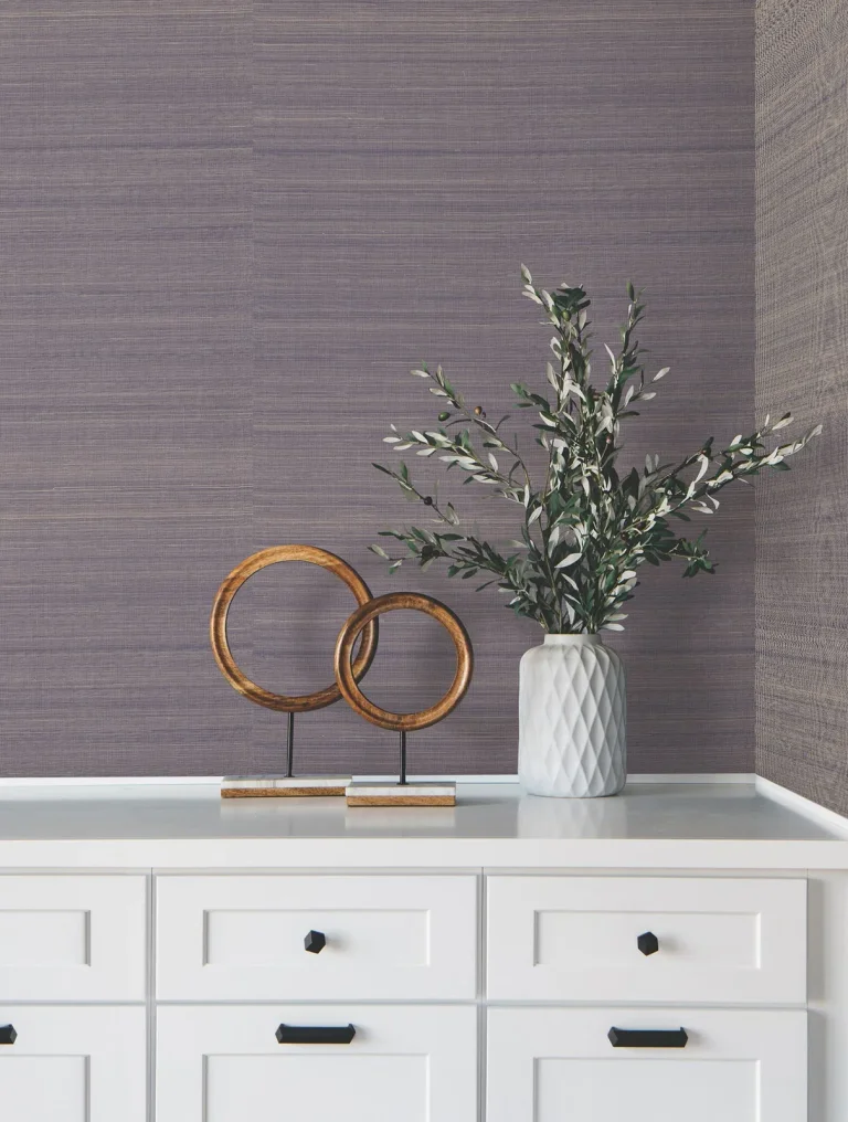 Ronald Redding Modern Abaca Wallpaper - Natural On Indigo — Ảnh 5