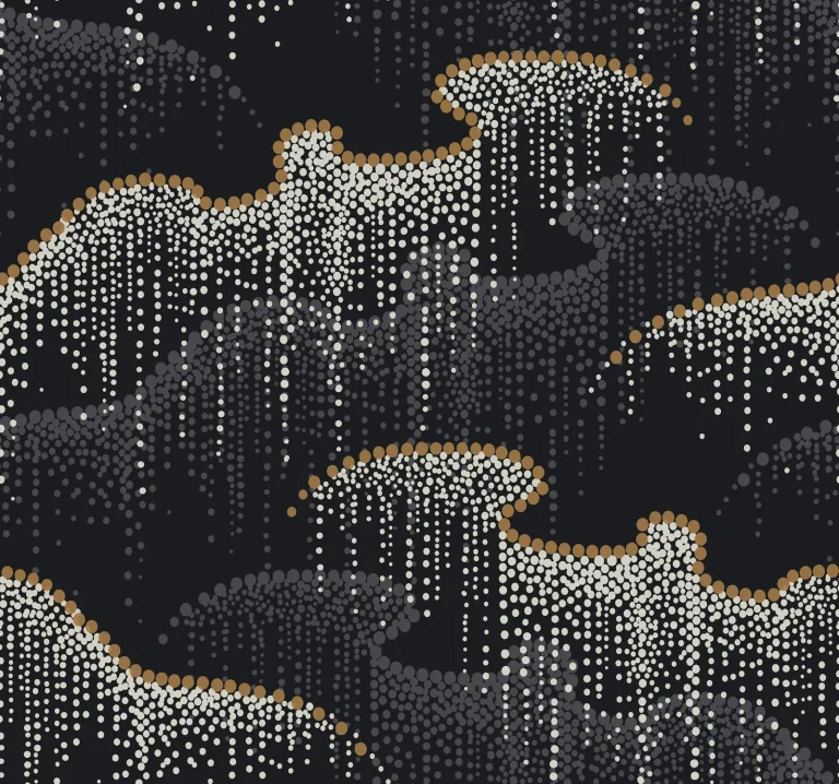 Candice Olson Moonlight Pearls Wallpaper - Black — Ảnh 3