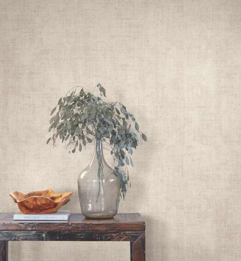 Alma Faux Weave Wallpaper - Plaster — Ảnh 2