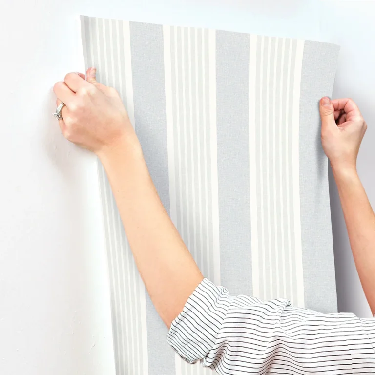 Chesapeake Bingley Embellished Stripe Wallpaper - Light Blue — Ảnh 7