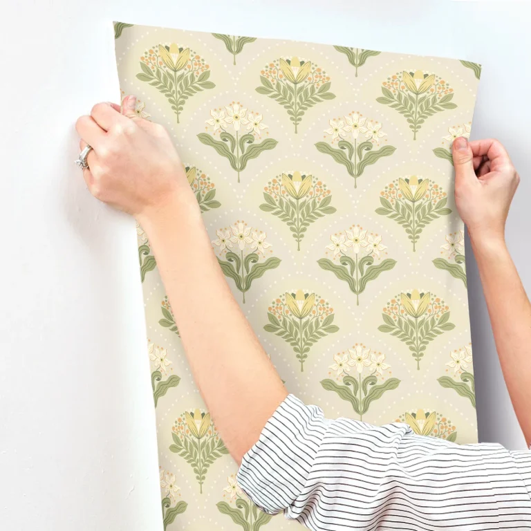 Maj Floral Damask Wallpaper - Light Grey — Ảnh 4