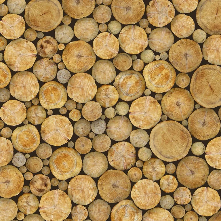 Logs - Wall Mural 5189 - 8 Panel - 384cm x 260cm — Ảnh 2