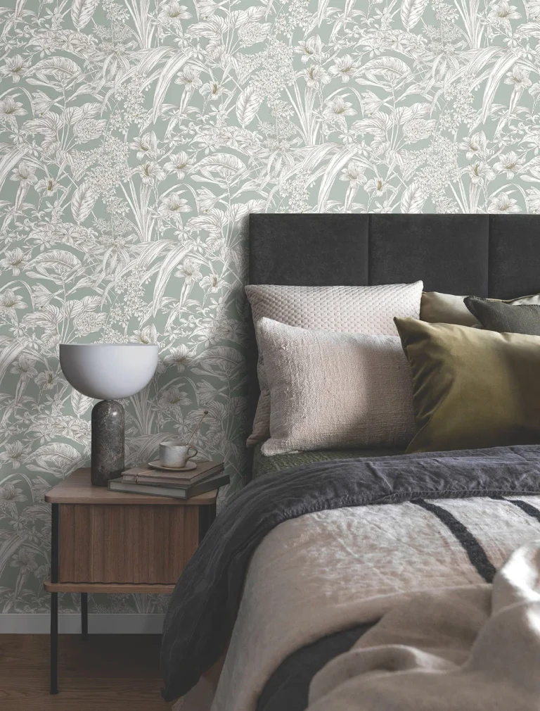 Orchid Conservatory Toile Wallpaper - Seamist/Taupe — Ảnh 7