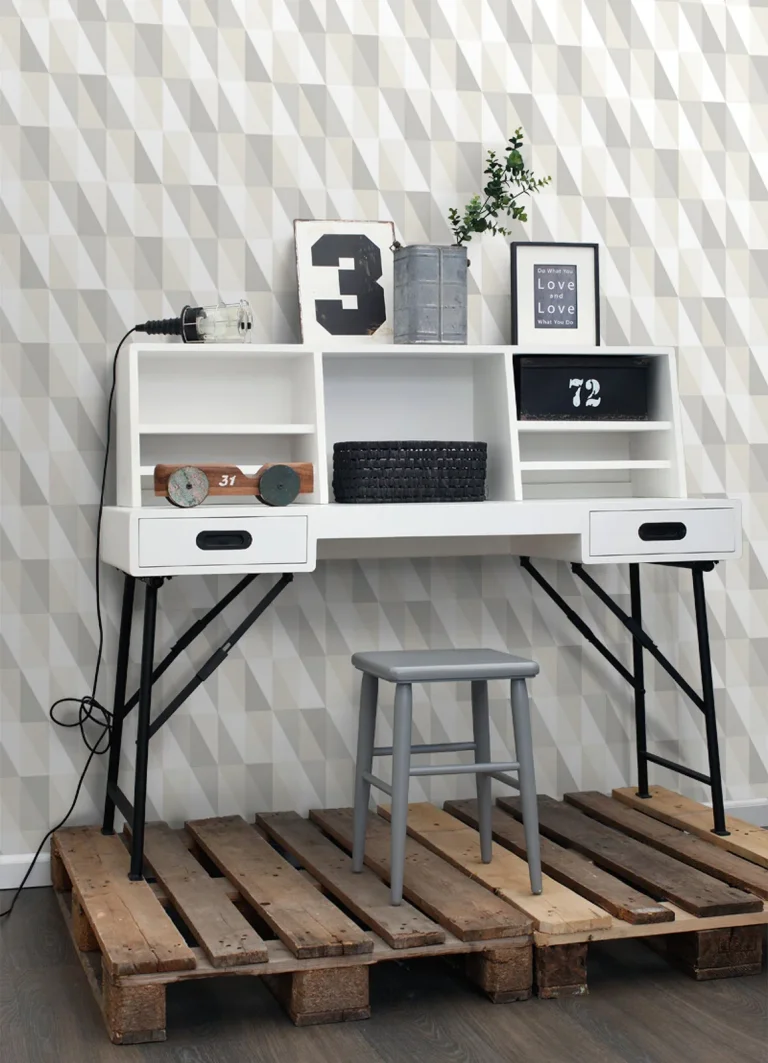 Chesapeake Inez Geometric Wallpaper - Neutral — Ảnh 3