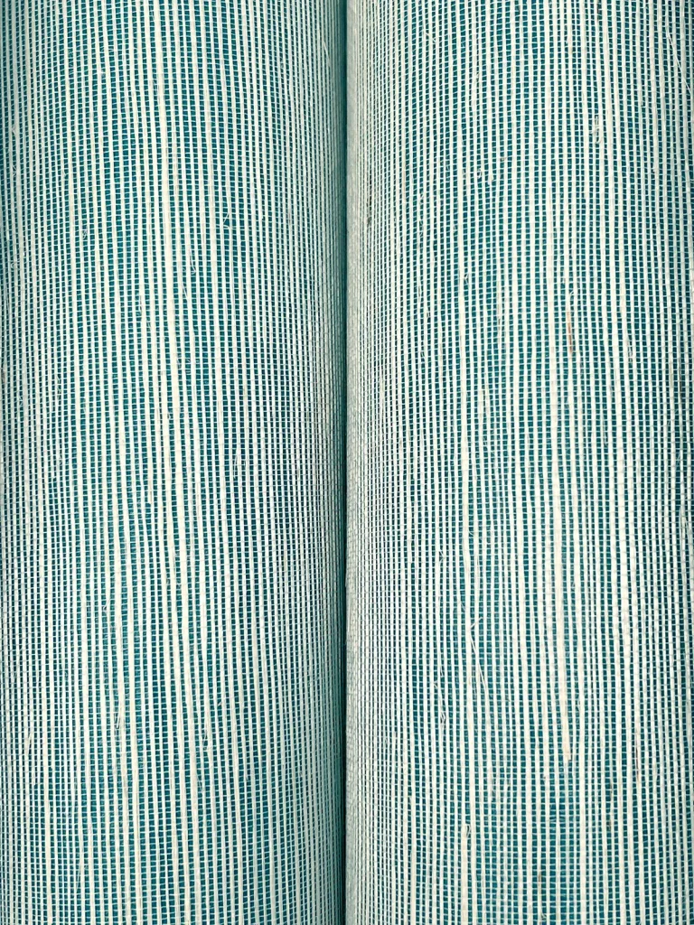 Ronald Redding Maguey Sisal Grasscloth Wallpaper - Vanilla Turquoise — Ảnh 3