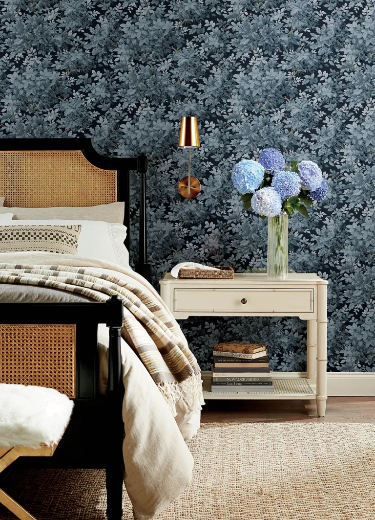 Greenwood Deciduous Wallpaper - Dark Blue — Ảnh 4