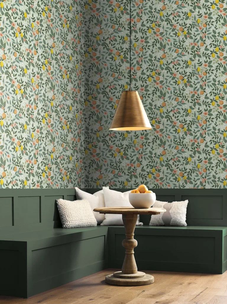 Rifle Paper Co. Citrus Grove Peel and Stick Wallpaper - Mint — Ảnh 4