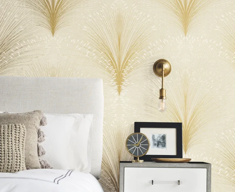 Papyrus Plume Wallpaper - Beige — Image 4