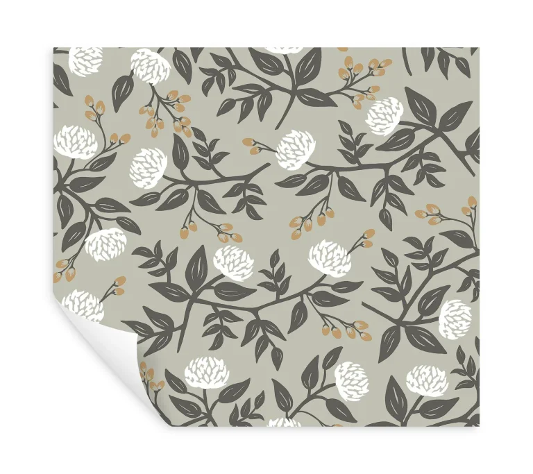 Rifle Paper Co. Peonies Floral Peel and Stick Wallpaper - Grey — Ảnh 2