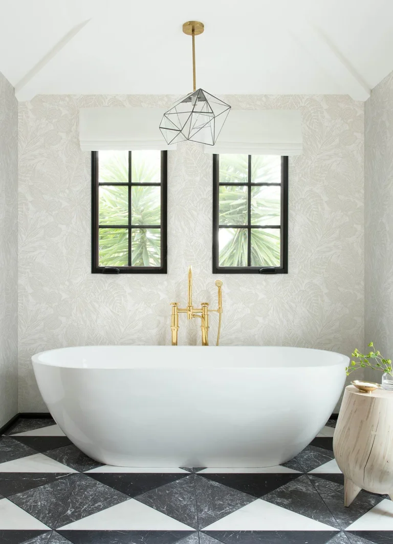 Brentwood Palm Leaves Wallpaper - Bone — Ảnh 5