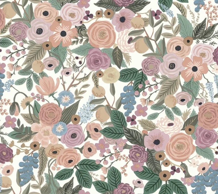 Rifle Paper Co. Garden Party Peel and Stick Wallpaper - Blush Multi — Ảnh 2
