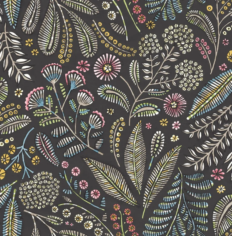 Briar Floral Wallpaper - Charcoal — Ảnh 5