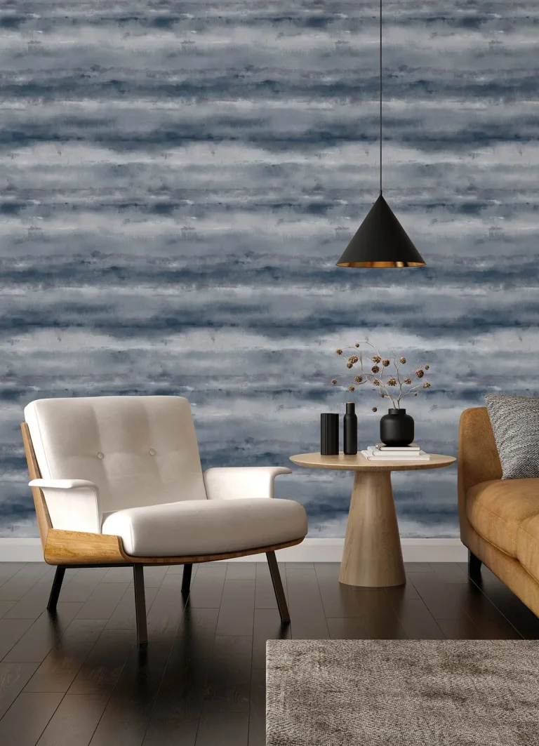 Ayla Abstract Stripe Wallpaper - Indigo — Ảnh 3