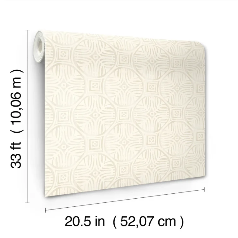 Chesapeake Sandee Medallion Wallpaper - Dove — Image 4