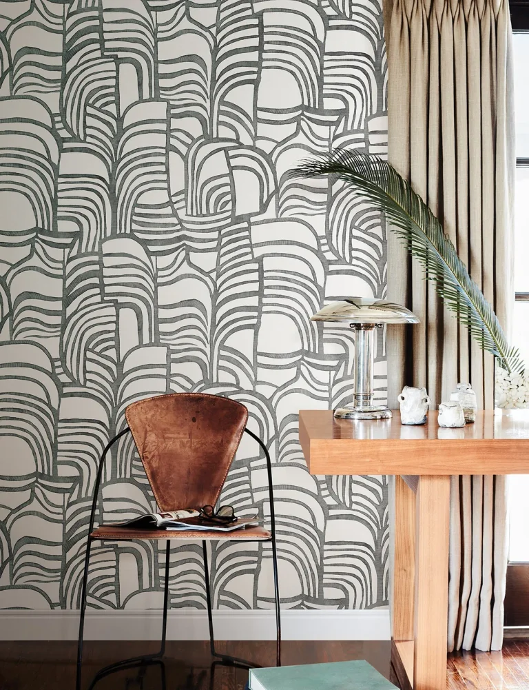 Nikki Chu Featherwork Peel and Stick Wallpaper - Black & White — Ảnh 2
