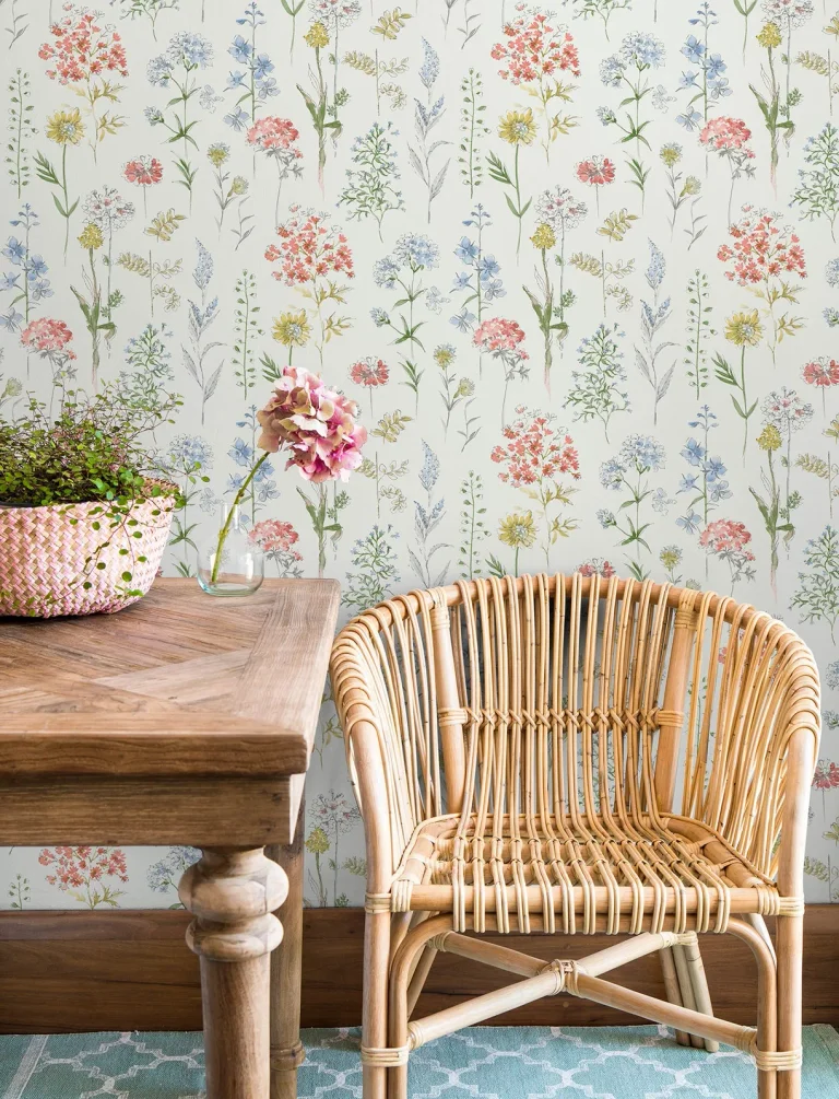 Chesapeake Bergamot Wildflower Wallpaper - Multicolor — Ảnh 6