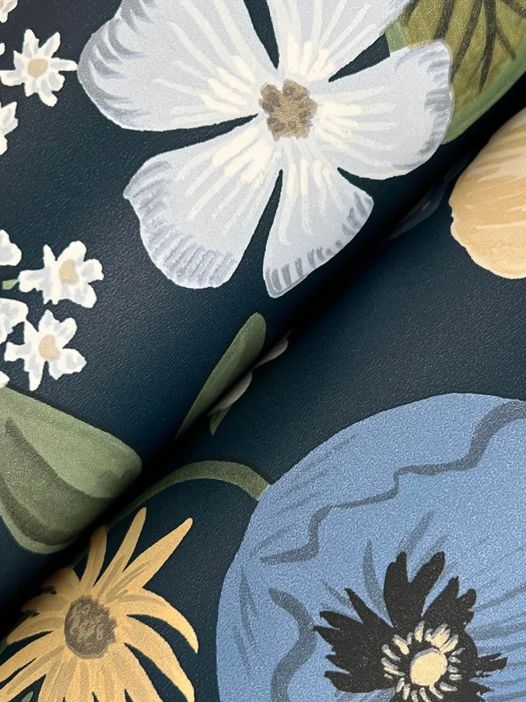 Rifle Paper Co. Blossom Wallpaper - Navy — Ảnh 6