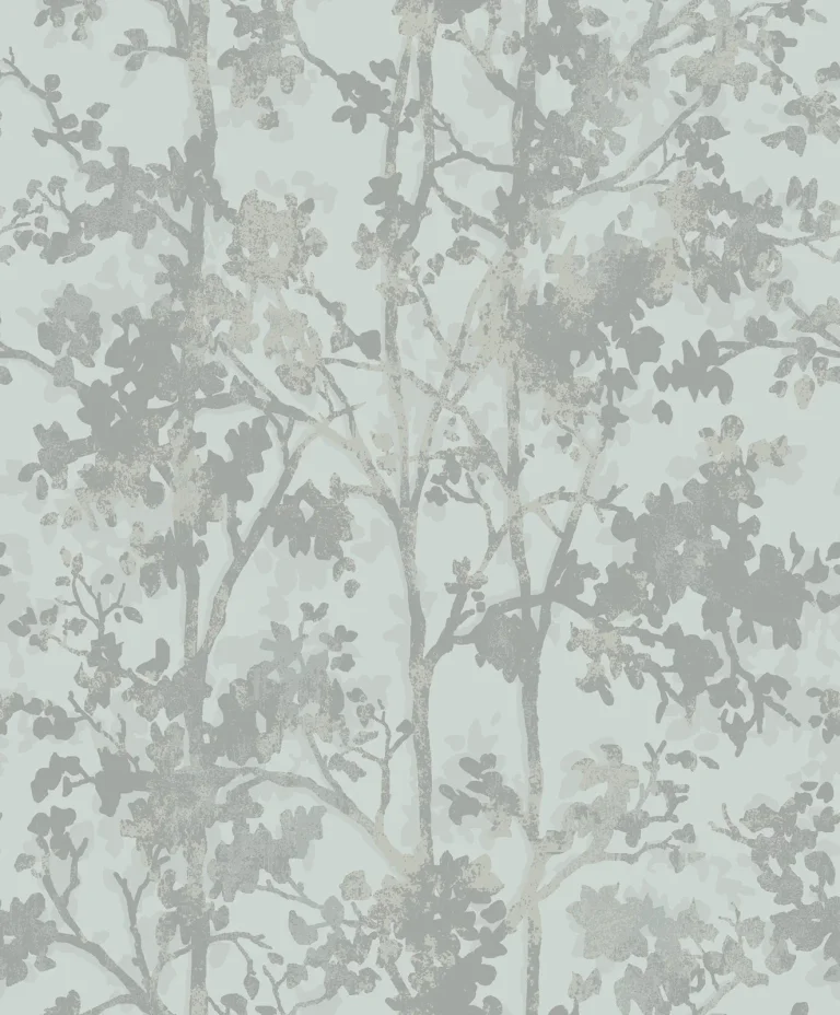 Shimmering Foliage Wallpaper - Spa/Silver — Ảnh 5