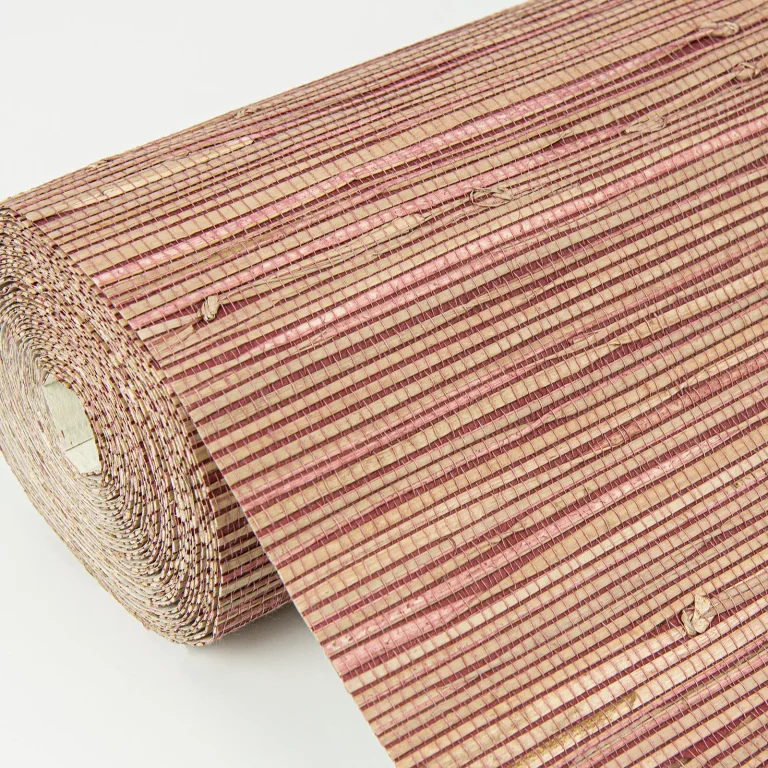 Shuang Handmade Grasscloth Wallpaper - Raspberry — Ảnh 2
