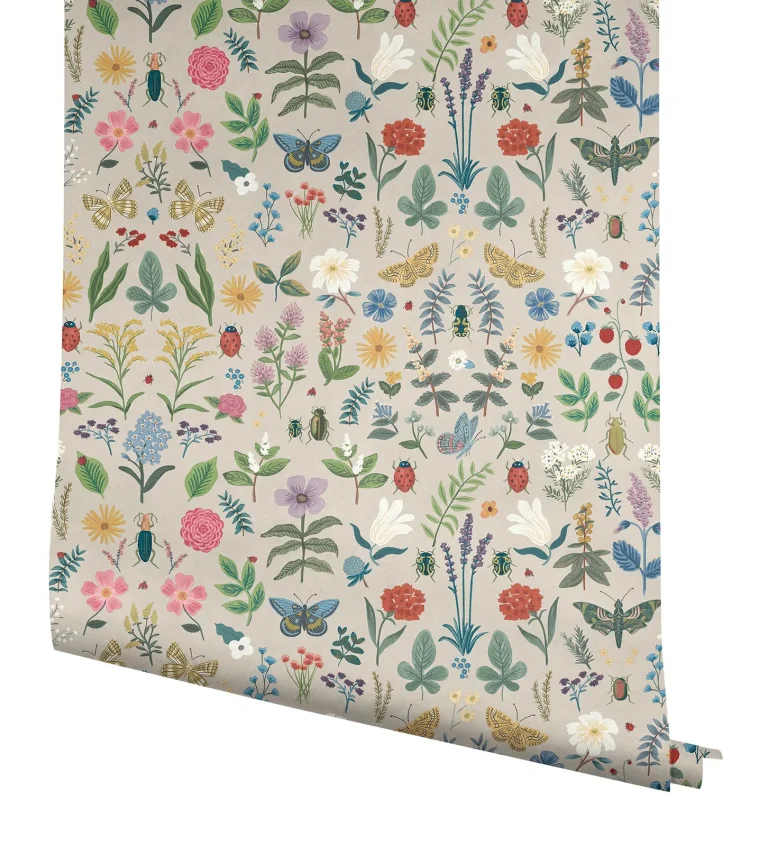 Rifle Paper Co. Curio Peel and Stick Wallpaper - Linen — Ảnh 4