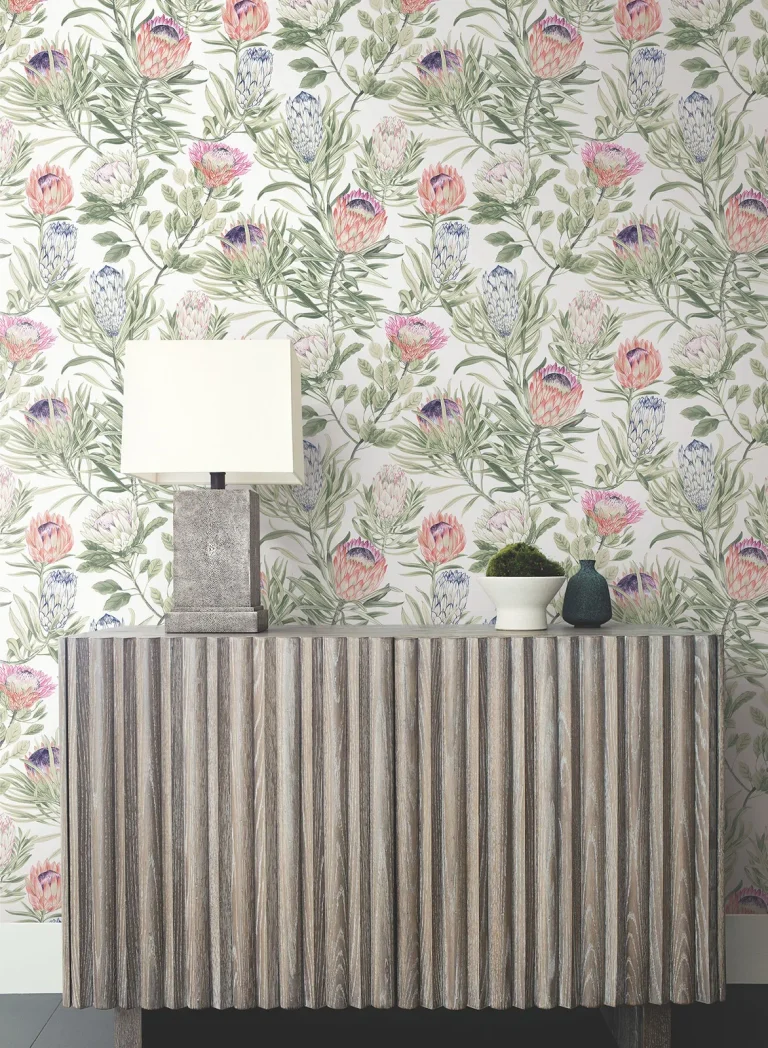 Protea Wallpaper - White/Fuchsia — Ảnh 6