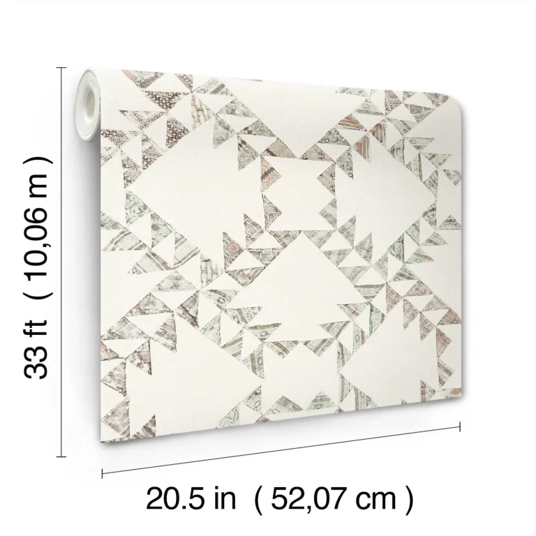 Chesapeake Scrap Quilt Wallpaper - Light Brown — Ảnh 3