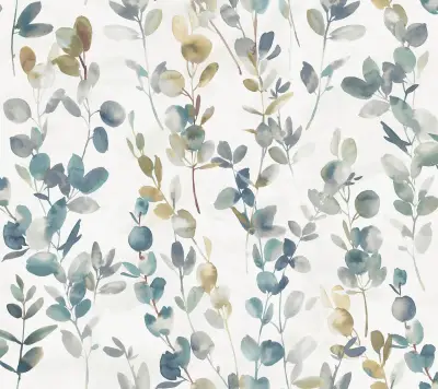 Candice Olson Joyful Eucalyptus Wallpaper - Turquoise