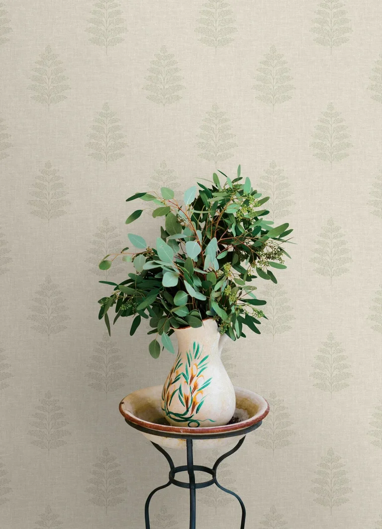 Chesapeake Frond Leaf Wallpaper - Beige — Ảnh 3