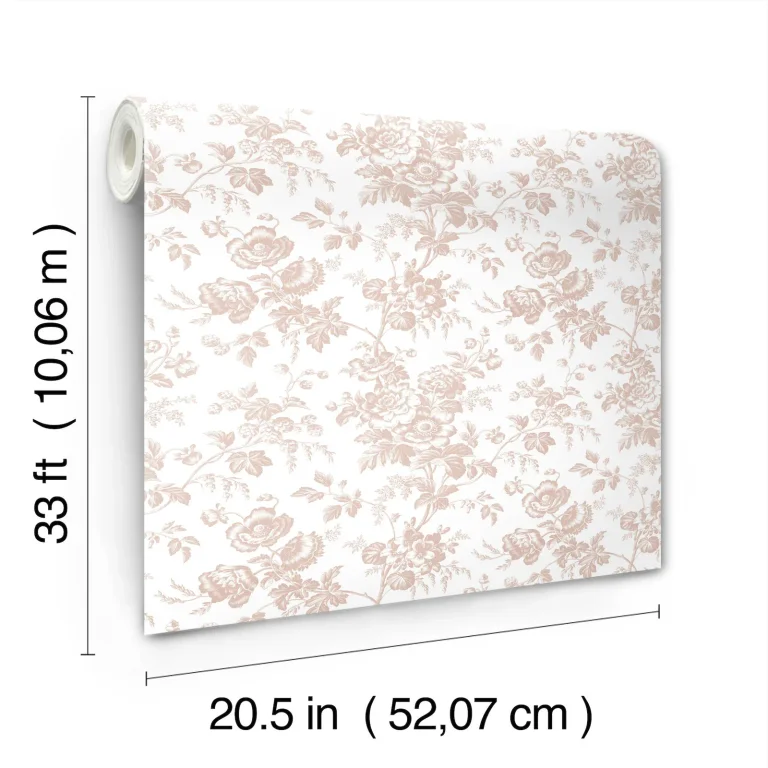 Anemone Toile Wallpaper - Blush — Ảnh 2