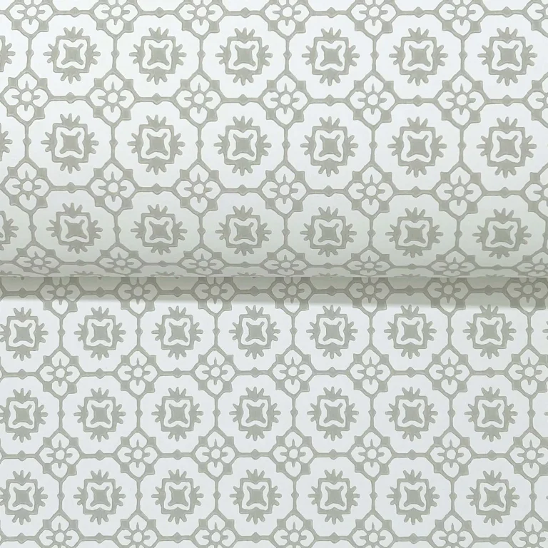 Priti Floral Grid Wallpaper - Grey — Ảnh 2