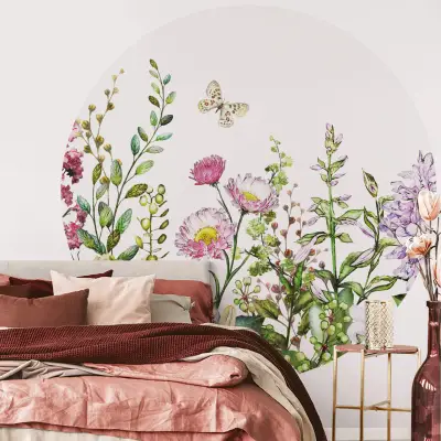 Summer Meadow - Wall Mural 5559 - Round - 144cm diameter