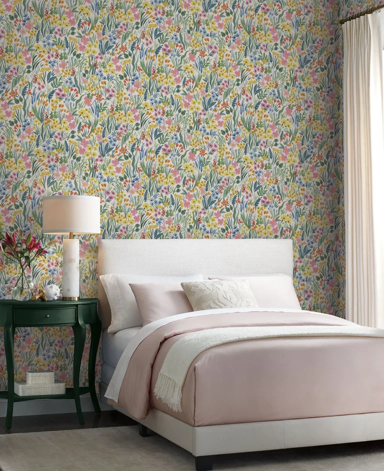 Rifle Paper Co. Lea Peel and Stick Wallpaper - White — Image 4