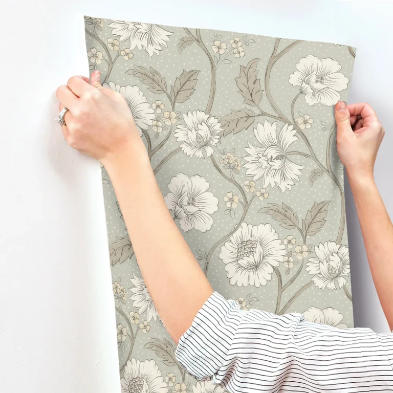 Chesapeake Hazel Floral Trail Wallpaper - Aqua — Ảnh 3
