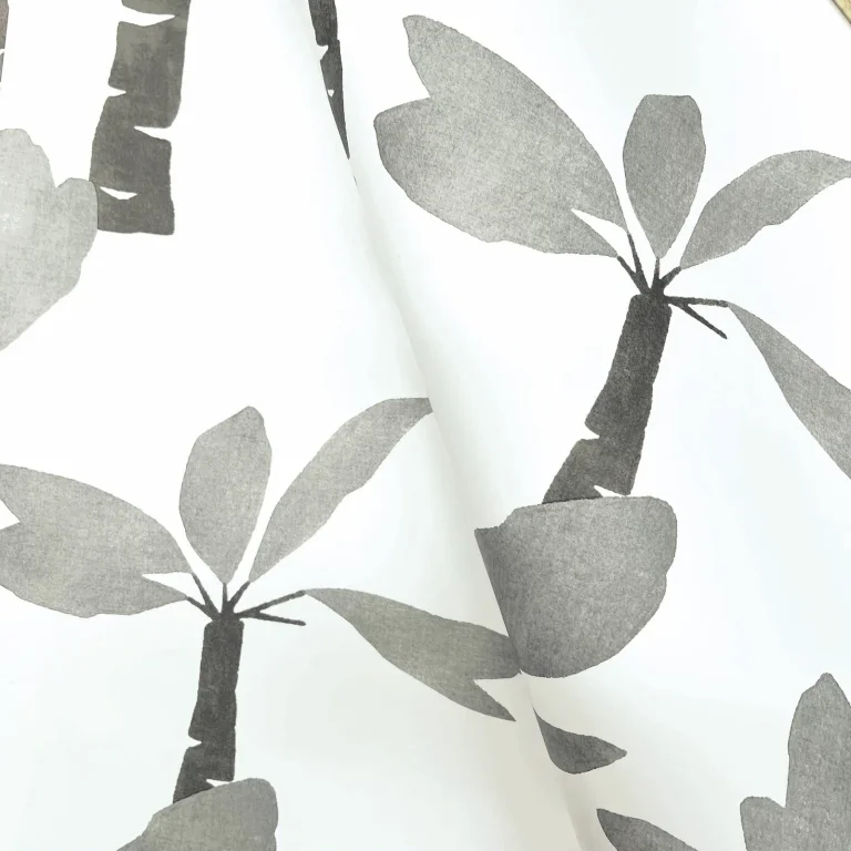 Painted Oasis Wallpaper - Carbon & Graphite — Ảnh 3