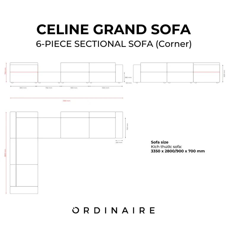 CELINE SOFA - 6-PIECE SECTIONAL SOFA (Corner) — Ảnh 13