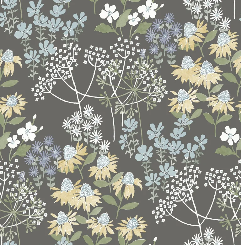 Cultivate Springtime Blooms Wallpaper - Grey — Image 5