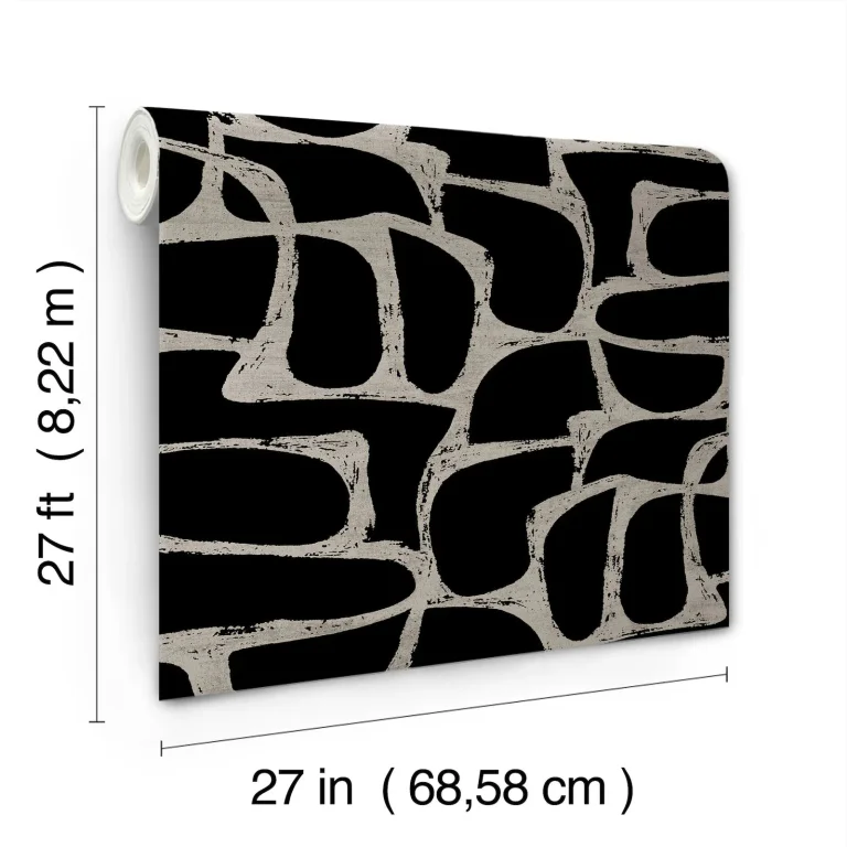 Candice Olson Craftsman Geometric Wallpaper - Black — Image 2
