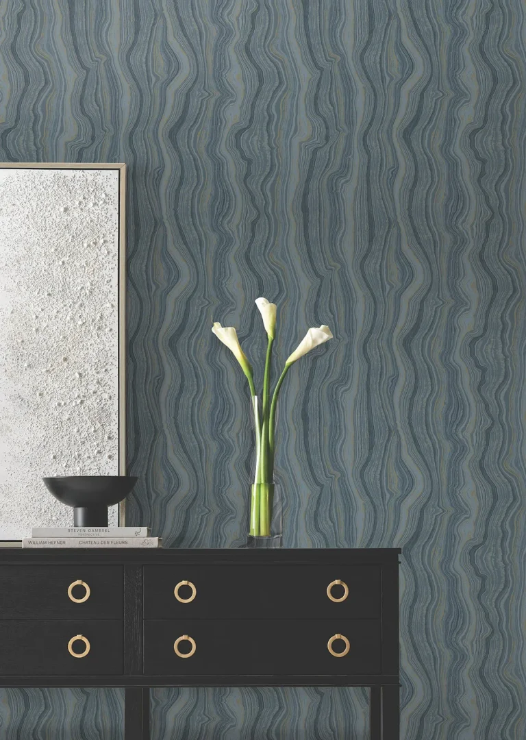 Candice Olson Mineral Shimmer Wallpaper - Denim & Gold — Ảnh 3