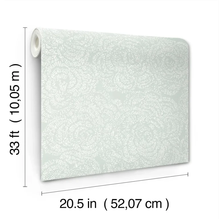 Ambroise Abstract Floral Wallpaper - Seafoam — Ảnh 2