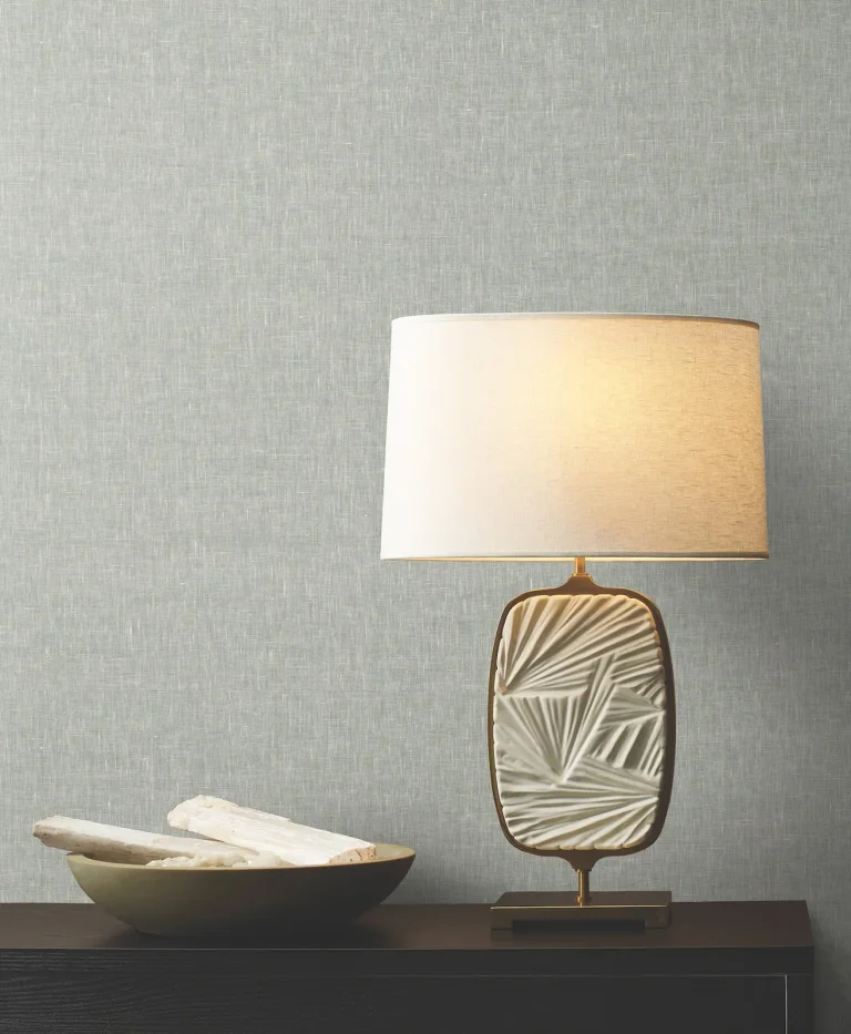 Ronald Redding Sheer Linen Wallpaper - Sparkling Ash — Ảnh 5
