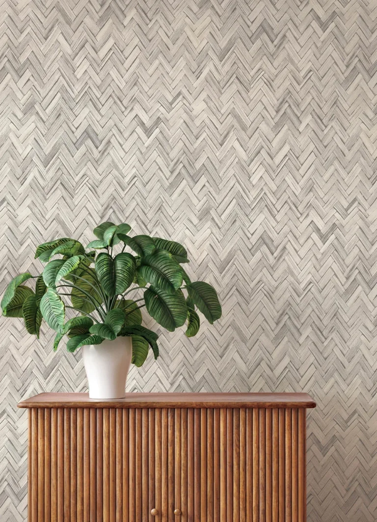 Ellery Herringbone Wallpaper - Light Grey — Ảnh 2