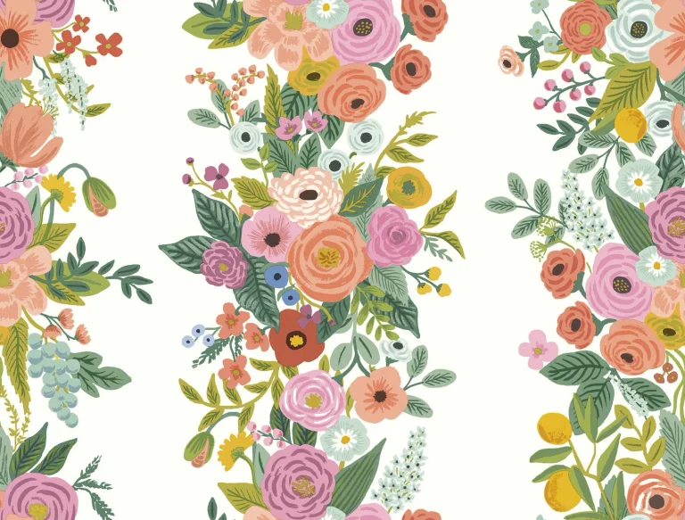 Rifle Paper Co. Garden Party Trellis Wallpaper - Rose Multi — Ảnh 3