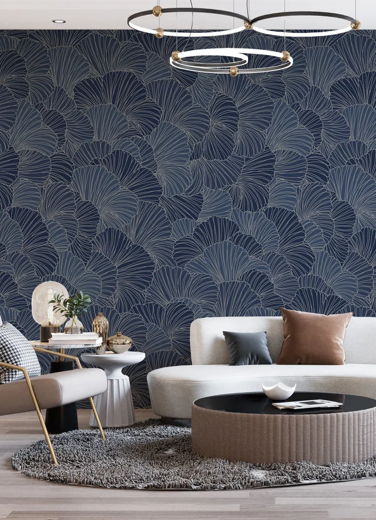 Petals Wall Mural - Royal Blue — Ảnh 7