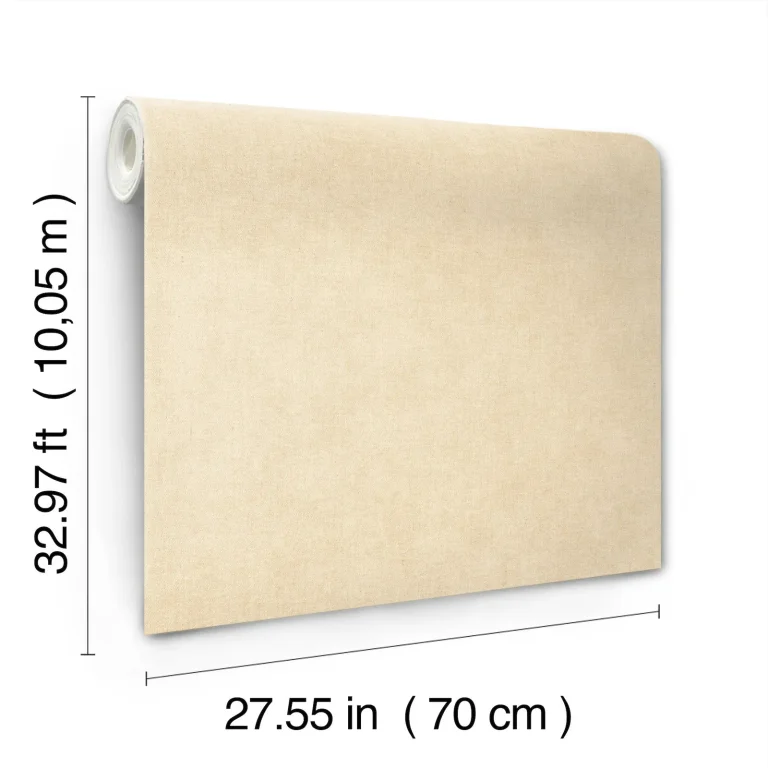 Nuovo Faux Linen Wallpaper - Ivory — Ảnh 6