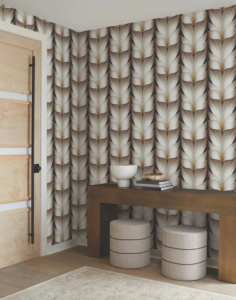 Candice Olson Lotus Light Stripe Wallpaper - Black — Ảnh 2