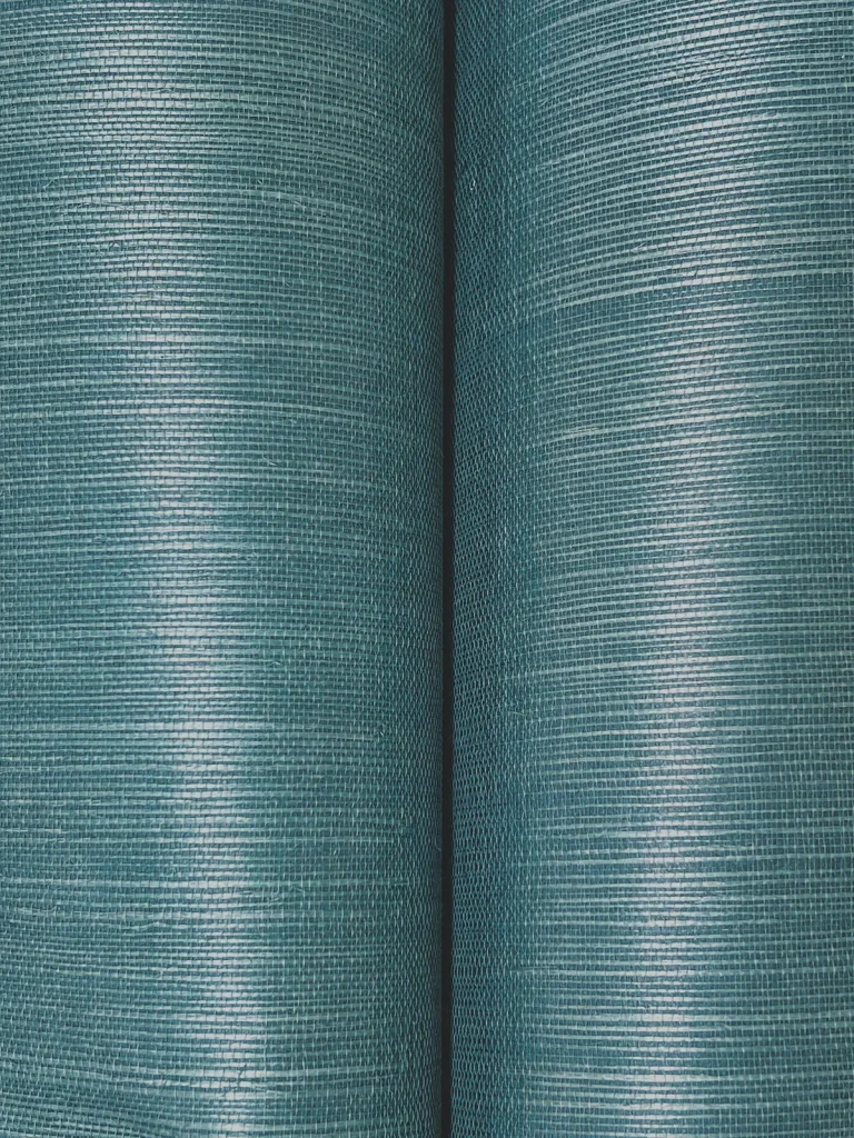 Ronald Redding Maguey Sisal Grasscloth Wallpaper - Blue — Ảnh 3